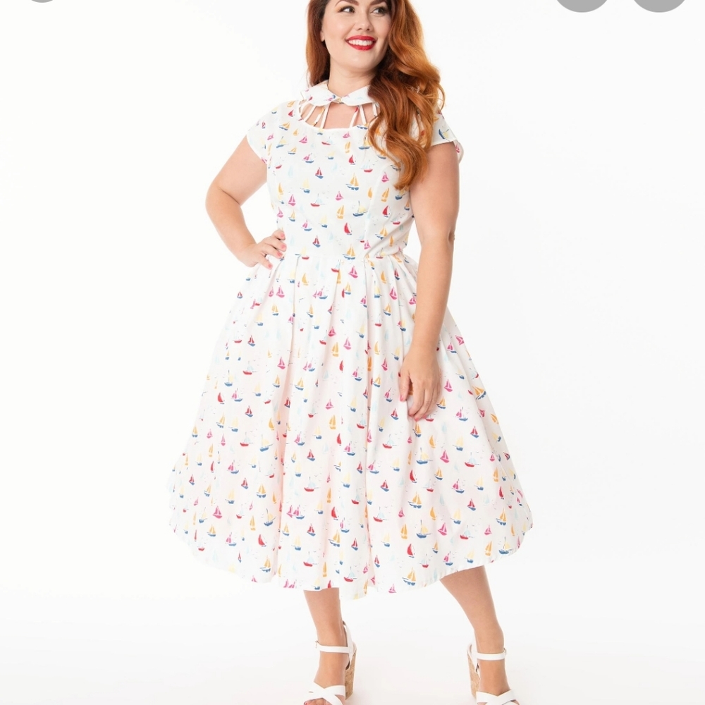 Unique Vintage Sailboat Dress
